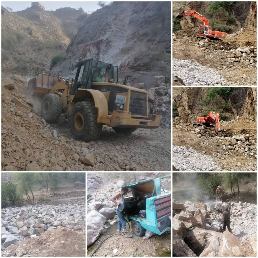 جمعية جبل المحويت إستمرار مبادرة حفر حاجز الضيق
