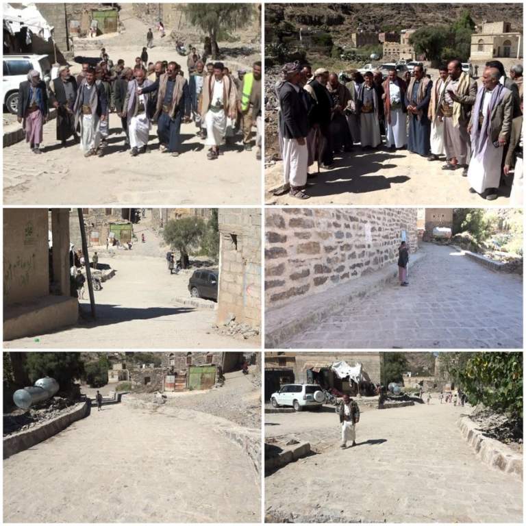 بمشاركة جمعية القطاع الجنوبي استلام مشروع رصف طريق منطقة شعبان ببلاد الروس