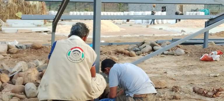 جمعية بني سعد التعاونية تتابع الأعمال الإنشائية في معمل نشارة خشب السيسبان