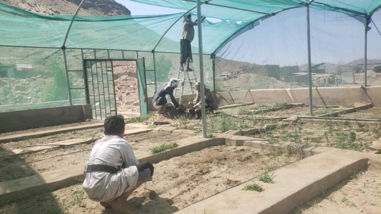 صعدة ـ جمعية ساقين التعاونية والسلطة المحلية تؤهلان المشتل الزراعي وتدشنان مبادرة إنشائية بتعاون مجتمعي